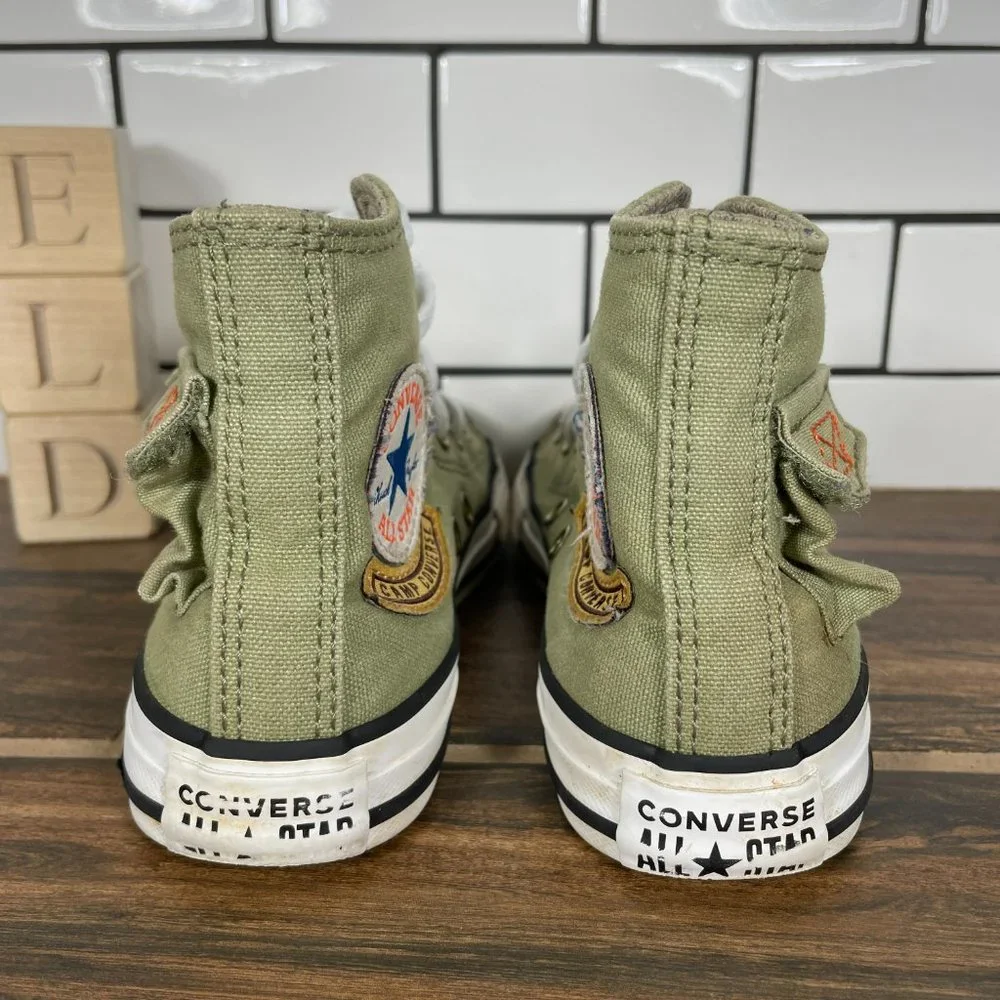 Converse Chuck Taylor All Star Pocket Junior Boy's Size 12 Shoes Green Sneakers